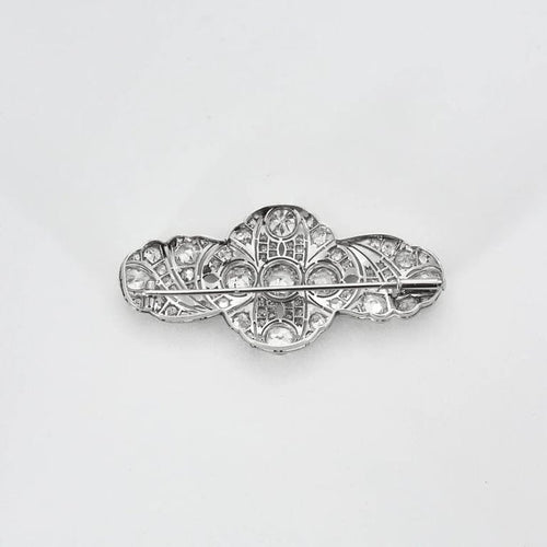Broche Broche Art déco en platine sertie de diamants 58 Facettes M8744