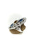 Bague 56 Bague marquise de créateur en or blanc 18k, saphirs, citrine et diamants 58 Facettes M8759