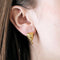 Boucles d'oreilles Boucles d'oreilles motif égyptien en or jaune 18k et diamants 58 Facettes M8868