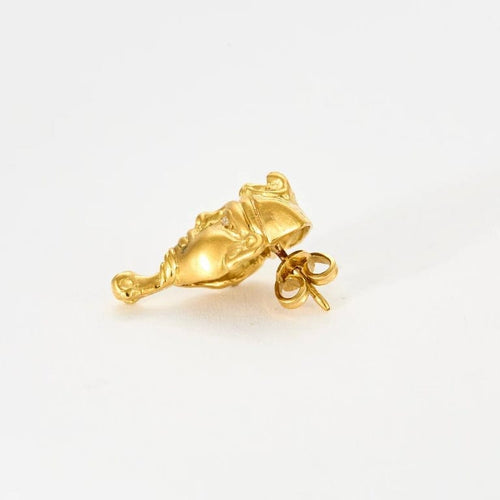 Boucles d'oreilles Boucles d'oreilles motif égyptien en or jaune 18k et diamants 58 Facettes M8868