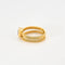 Bague 53 Bague double jonc en or jaune 18k sertie d’une améthyste 58 Facettes M9034