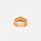 Bague 54 Bague double jonc à stries en or rose 18k sertie d’une citrine 58 Facettes C31B