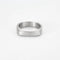 Bague 60 Bague carrée en or blanc brossé 18k 58 Facettes M8872
