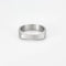 Bague 60 Bague carrée en or blanc brossé 18k 58 Facettes M8872