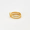 Bague 54 Bague double jonc en or jaune 18k avec péridot 58 Facettes C31C