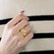 Bague 53 Bague en or jaune 18k sertie d’une citrine fumée 58 Facettes M8888