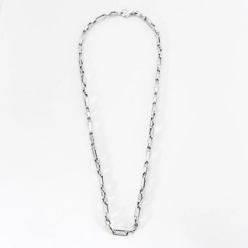 Collier Collier en or blanc 18k, maille alternée 1/3 58 Facettes M8845