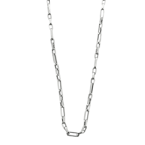 Collier Collier en or blanc 18k, maille alternée 1/3 58 Facettes M8845