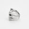 Bague 54 Bague chevalière en or blanc 18k à 5 rangs de diamants 58 Facettes M8872