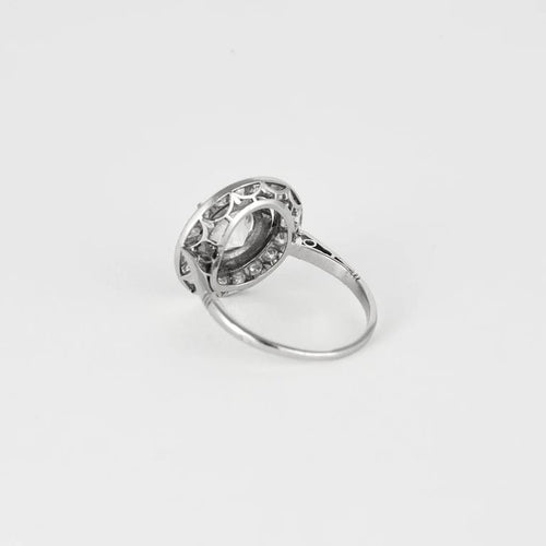Bague 52 Bague solitaire Art déco en platine avec diamant 2,20 ct 58 Facettes M8957