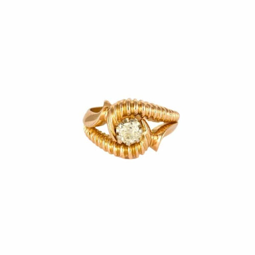 Bague 60 Art déco - Bague en or rose 18k et diamant 0,45 ct 58 Facettes M8908