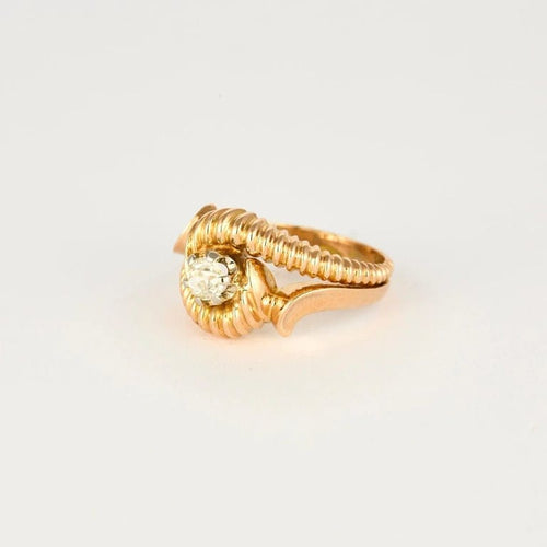 Bague 60 Art déco - Bague en or rose 18k et diamant 0,45 ct 58 Facettes M8908