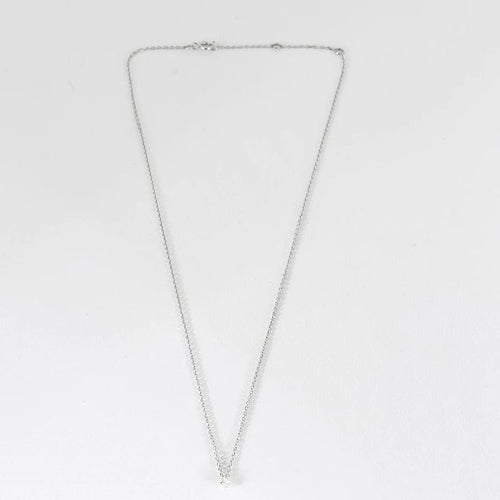 Collier La Brune et la Blonde Collection 360° - Collier en or blanc 18k et diamant 0,10 ct 58 Facettes M8927