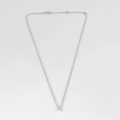 Collier La Brune et la Blonde 360° - Collier en or blanc 18k et diamant 0,15 ct 58 Facettes M8927