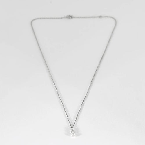 Collier La Brune et la Blonde 360° - Collier en or blanc 18k à 3 diamants 58 Facettes M8927