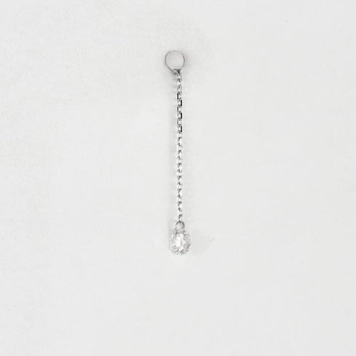 Boucles d'oreilles La Brune et La Blonde 360° - Boucles d'oreilles pendantes en or blanc 18K diamants 58 Facettes M8927