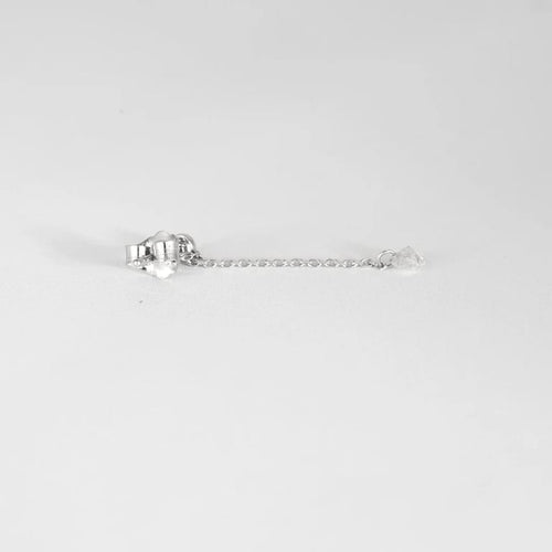 Boucles d'oreilles La Brune et La Blonde 360° - Boucles d'oreilles pendantes en or blanc 18K diamants 58 Facettes M8927