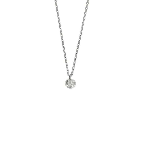 Collier La Brune et la Blonde Collection 360° - Collier en or blanc 18k diamant 0,20 ct 58 Facettes M8927