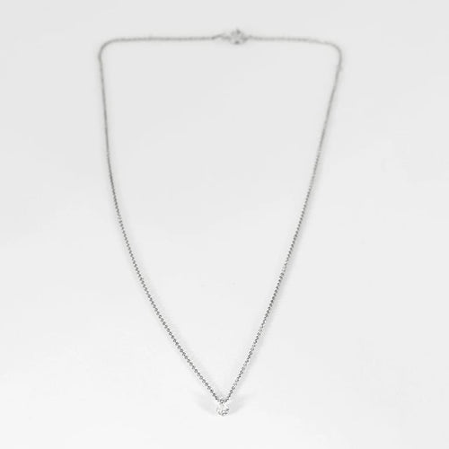 Collier La Brune et la Blonde Collection 360° - Collier en or blanc 18k diamant 0,20 ct 58 Facettes M8927