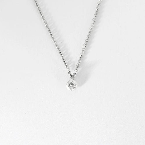 Collier La Brune et la Blonde Collection 360° - Collier en or blanc 18k diamant 0,20 ct 58 Facettes M8927