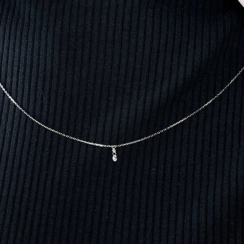 Collier La Brune et la Blonde 360° - Collier en or blanc 18k et diamants 58 Facettes M8927