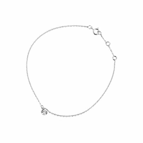 Bracelet La Brune et La Blonde - Bracelet en or blanc 18k avec diamant 0,05 ct 58 Facettes M8927