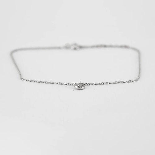 Bracelet La Brune et La Blonde - Bracelet en or blanc 18k avec diamant 0,05 ct 58 Facettes M8927