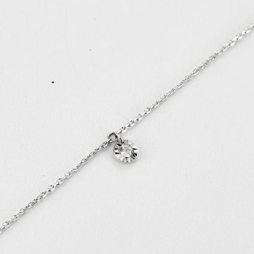 Bracelet La Brune et La Blonde - Bracelet en or blanc 18k avec diamant 0,05 ct 58 Facettes M8927