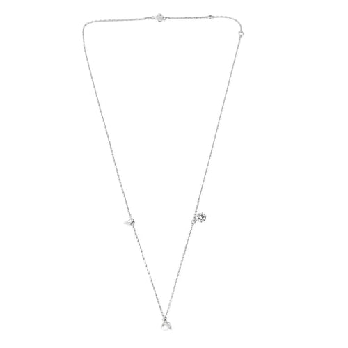 Collier La Brune et la Blonde Collection 360° - Collier en or blanc 18k et diamants 0,60 ct 58 Facettes M8927
