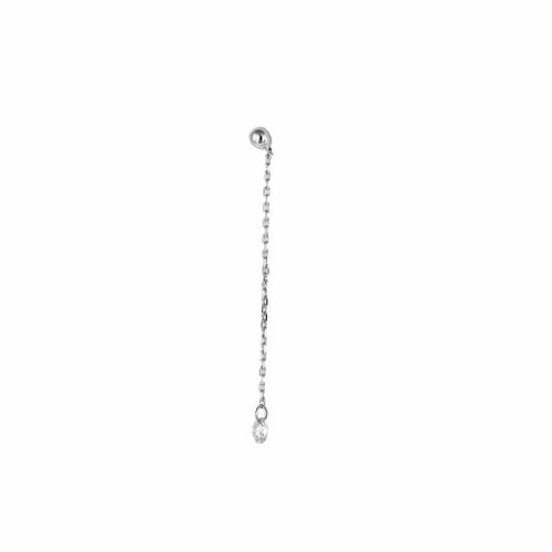 Boucles d'oreilles La Brune et La Blonde Collection 360° - Boucles d'oreilles pendantes en or blanc 18k et diamants 58 Facettes M8927