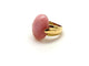Bague 52 Bague en or jaune 18k sertie d’un corail cabochon 58 Facettes M9044