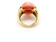 Bague 52 Bague en or jaune 18k sertie d’un corail cabochon 58 Facettes M9044