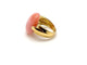 Bague 52 Bague en or jaune 18k sertie d’un corail cabochon 58 Facettes M9044