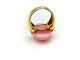 Bague 52 Bague en or jaune 18k sertie d’un corail cabochon 58 Facettes M9044