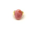 Bague 52 Bague en or jaune 18k sertie d’un corail cabochon 58 Facettes M9044
