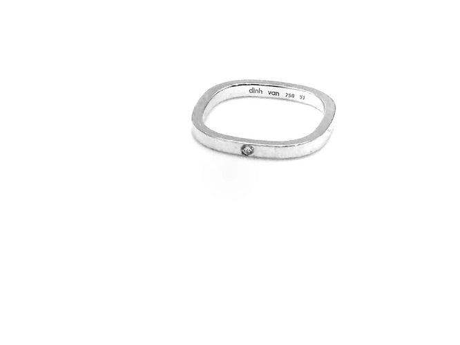 Bague 51 Dinh Van Cube - Bague en or blanc 18k et diamant 58 Facettes M9046
