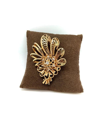 Broche Broche bouquet en or rose 18K et diamants 58 Facettes M8938