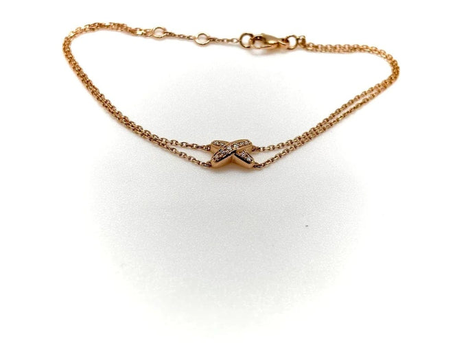 Bracelet Chaumet Jeux de Liens - Bracelet en or rose 18k et diamants 58 Facettes M9148
