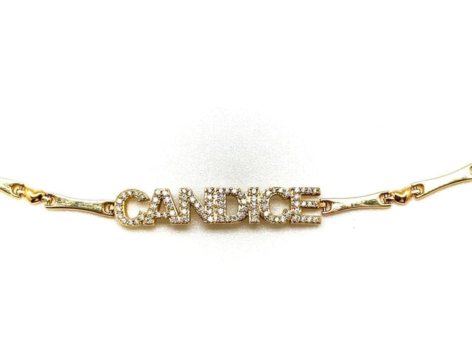 Bracelet Candice - Bracelet en or jaune 18k et diamants 58 Facettes M9192