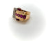 Bague 53 Bague Art déco tank asymétrique en or jaune 18k, rubis et diamants 58 Facettes M9044