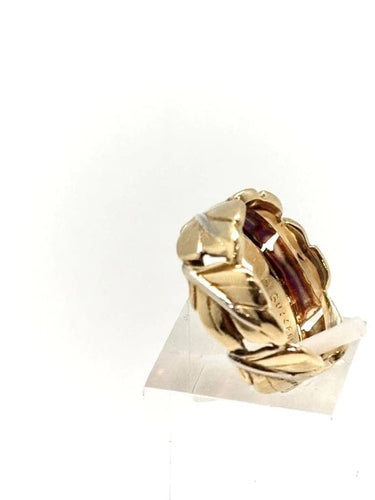Bague 56 Buccellati - Bague motif feuilles de chêne en or jaune et or blanc 58 Facettes M9292