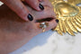 Bague 50 Bague en or jaune 18 carats avec quartz fumé taille navette 58 Facettes