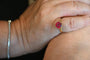 Bague 53 Bague solitaire en or 18 carats avec rubellite 58 Facettes