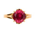 Bague 53 Bague solitaire en or 18 carats avec rubellite 58 Facettes