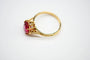 Bague 53 Bague solitaire en or 18 carats avec rubellite 58 Facettes