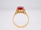 Bague 53 Bague solitaire en or 18 carats avec rubellite 58 Facettes