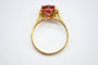 Bague 53 Bague solitaire en or 18 carats avec rubellite 58 Facettes