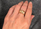 Bague 55.5 Bague rétro quartz blanc en or rose 18 carats 58 Facettes
