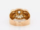 Bague 55.5 Bague rétro quartz blanc en or rose 18 carats 58 Facettes