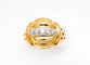 Bague 54 Bague dôme Art déco en or jaune 18 carats et diamants 58 Facettes
